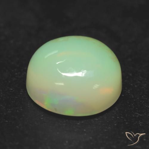 0.85克拉天然蛋白石，圆形的，透明