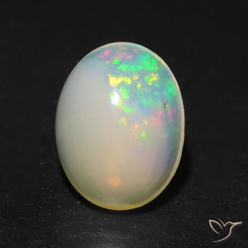 1.08ct 天然 彩色 蛋白石, 椭圆形, 透明