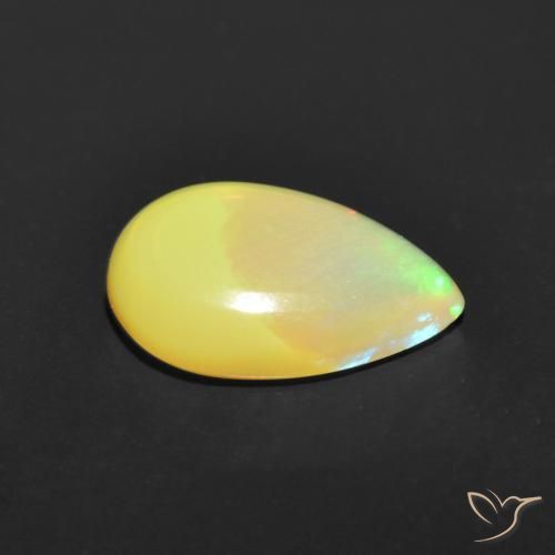 0.87克拉天然蛋白石，梨形，半透明