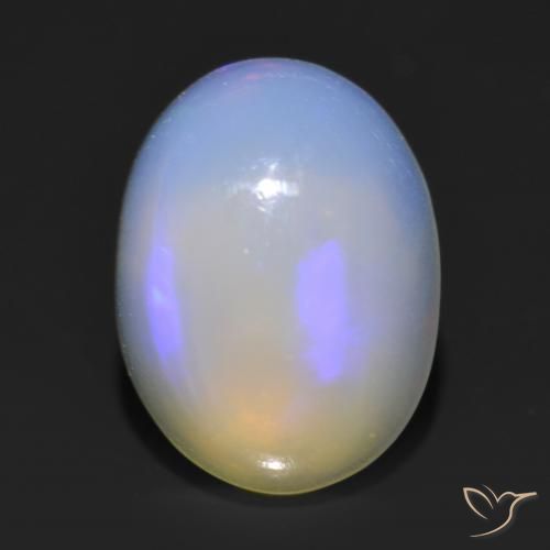 1.13ct 天然 彩色 蛋白石, 椭圆形, 透明