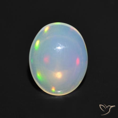 1.05ct 天然 彩色 蛋白石, 椭圆形, 透明