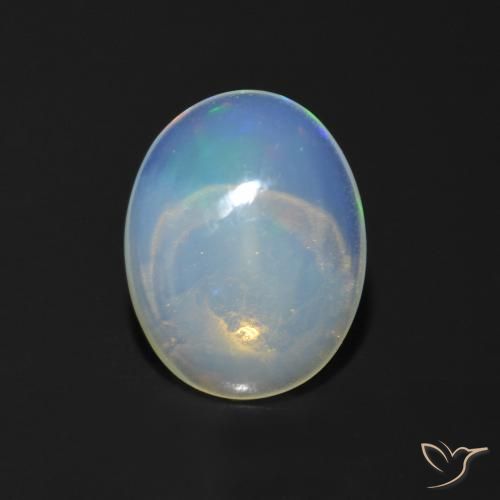 0.93ct 天然 彩色 蛋白石, 椭圆形, 透明