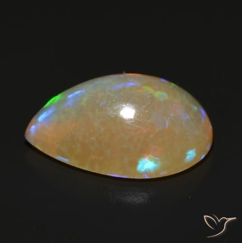 0.84克拉天然蛋白石，梨形，透明