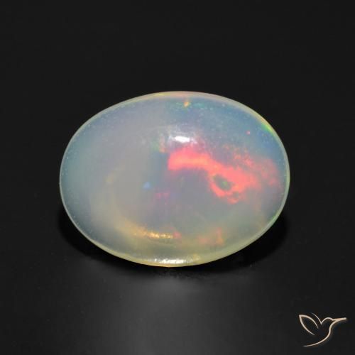 0.97克拉天然蛋白石，椭圆形，透明