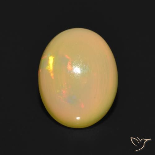 1.47ct 天然 彩色 蛋白石, 椭圆形, 半透明