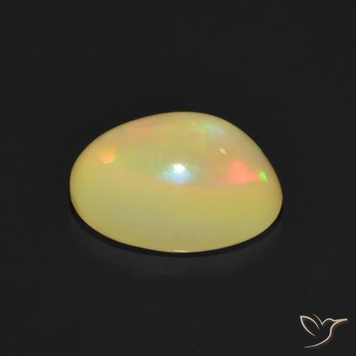 1.02克拉天然蛋白石，椭圆形，半透明