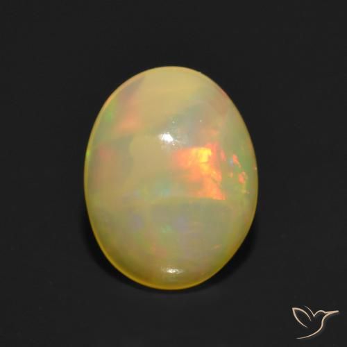 1.20ct 天然 彩色 蛋白石, 椭圆形, 半透明