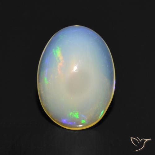 1.05ct 天然 彩色 蛋白石, 椭圆形, 透明