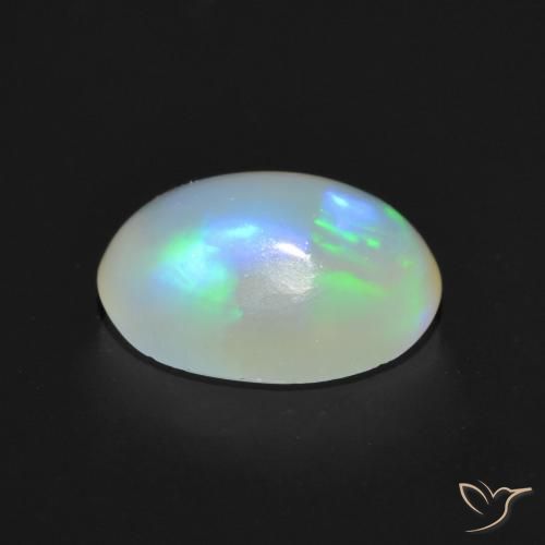 1.12克拉天然蛋白石，椭圆形，透明