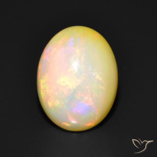 1.77ct 天然 彩色 蛋白石, 椭圆形, 半透明
