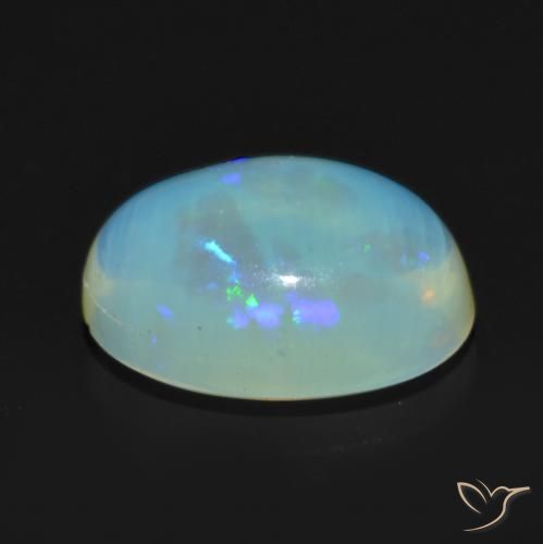 0.82克拉天然蛋白石，椭圆形，透明