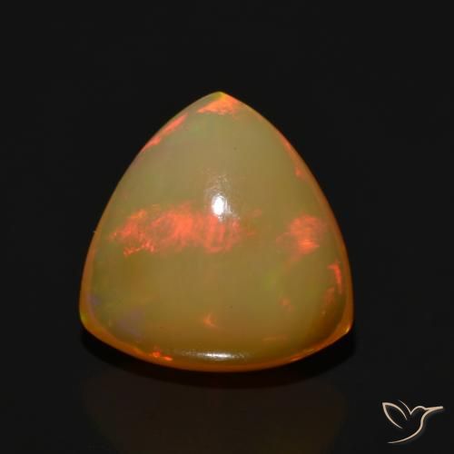 3.13克拉天然蛋白石，胖三角形，半透明