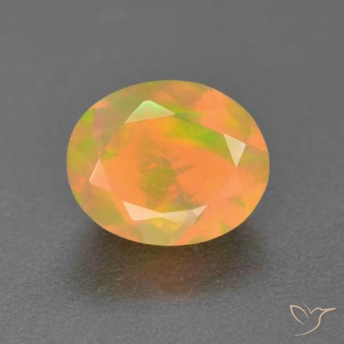 1.32ct 天然 彩色 蛋白石, 椭圆形, 半透明