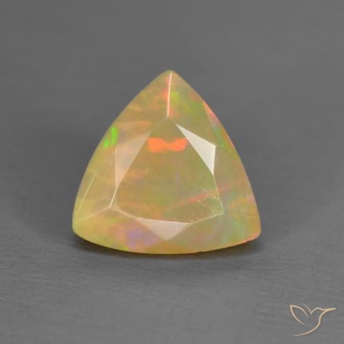 0.91ct 天然 彩色 蛋白石, 胖三角形, 半透明