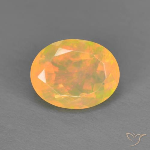 1.43ct 天然 彩色 蛋白石, 椭圆形, 半透明