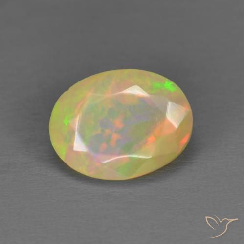 1.41ct 天然 彩色 蛋白石, 椭圆形, 半透明