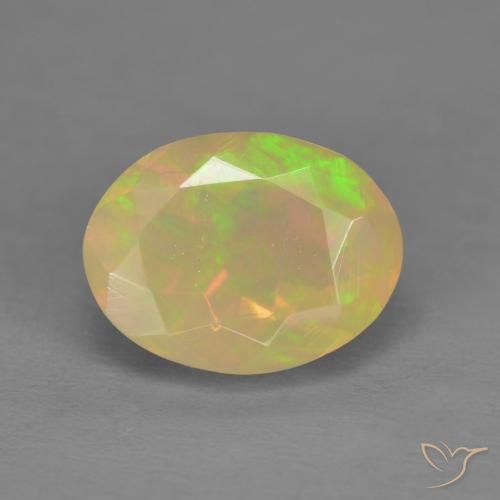 1.47ct 天然 彩色 蛋白石, 椭圆形, 半透明