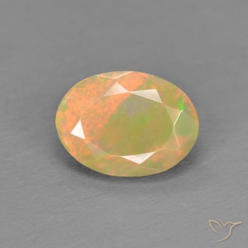 0.82ct 天然 彩色 蛋白石, 椭圆形, 半透明