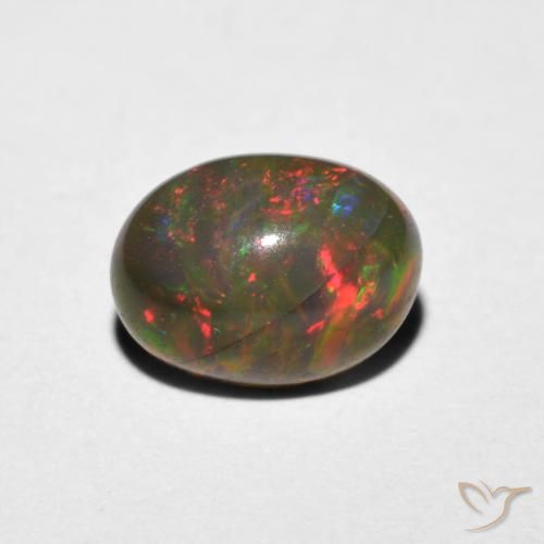 1.02ct 天然 彩色 蛋白石, 椭圆形, 半透明
