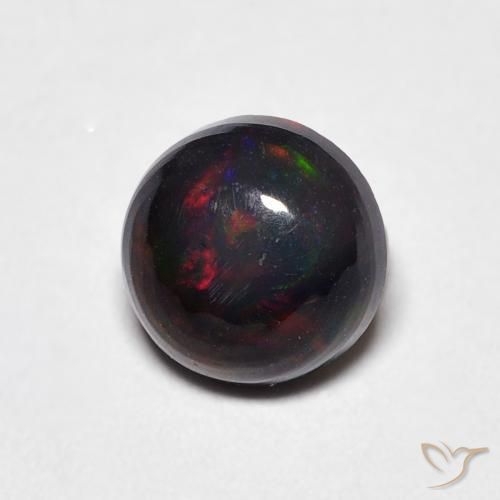 0.53ct 天然 彩色 蛋白石, 圆形的, 不透明