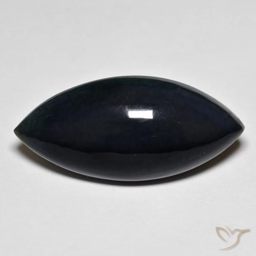 13.04ct 天然 黑色 蛋白石, 榄尖形, 不透明