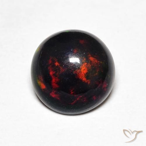0.64ct 天然 彩色 蛋白石, 圆形的, 不透明