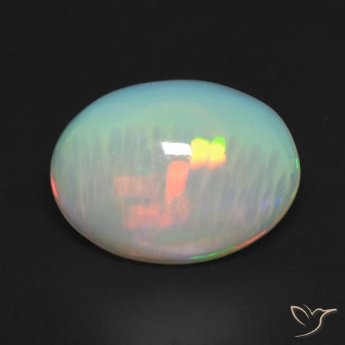 3.28ct 天然 彩色 蛋白石, 椭圆形, 透明