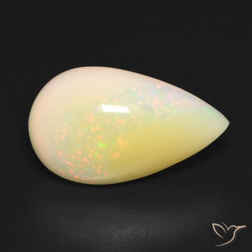 5.82ct 天然 彩色 蛋白石, 梨形, 半透明
