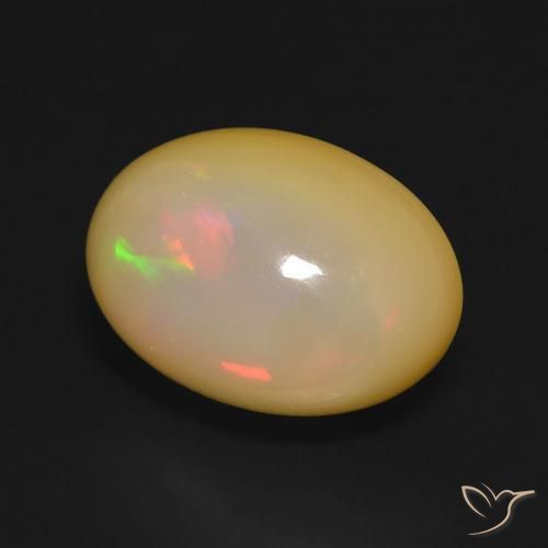 5.52ct 天然 彩色 蛋白石, 椭圆形, 半透明