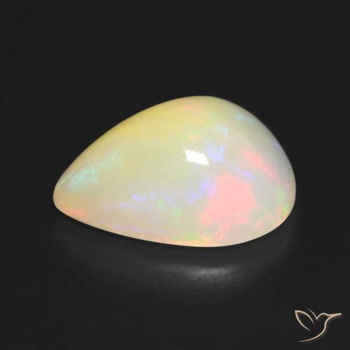 3.58克拉天然蛋白石，梨形，半透明