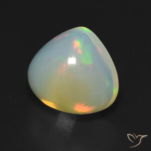 5.38ct 天然 彩色 蛋白石, 梨形, 透明