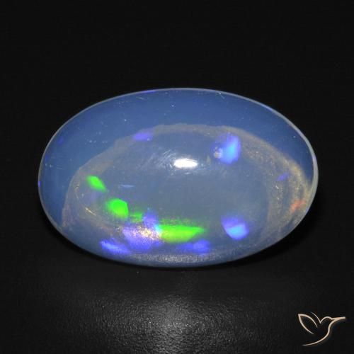 2.54ct 天然 彩色 蛋白石, 椭圆形, 透明