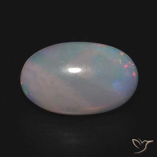 3.93ct 天然 彩色 蛋白石, 椭圆形, 半透明
