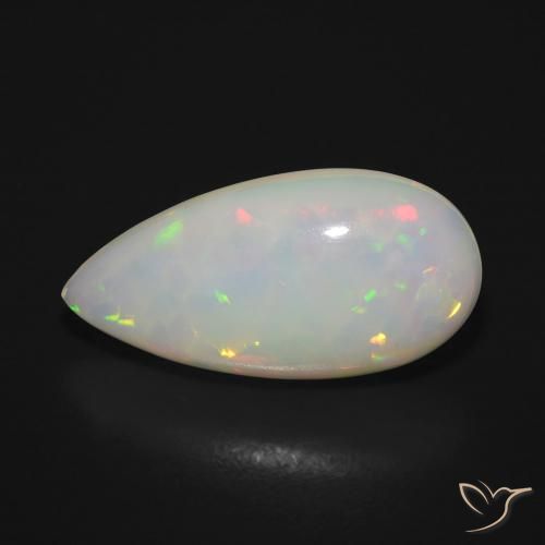 5.68ct 天然 彩色 蛋白石, 梨形, 半透明, Photo A