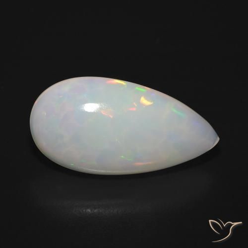 5.68克拉天然蛋白石，梨形，半透明