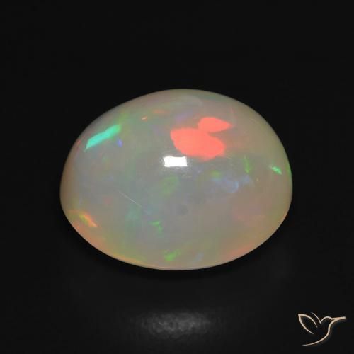 4.97克拉天然蛋白石，椭圆形，半透明
