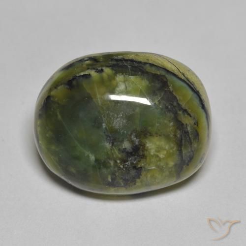 12.72ct 天然 森林绿 蛋白石, 椭圆形, 不透明