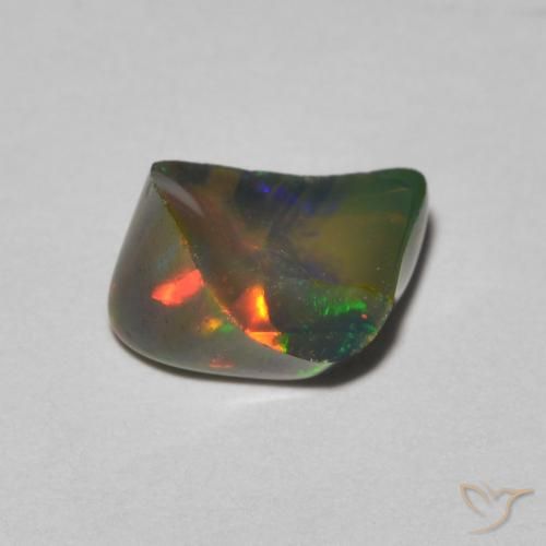 1.05ct 天然 彩色 蛋白石, 花式切割, 半透明