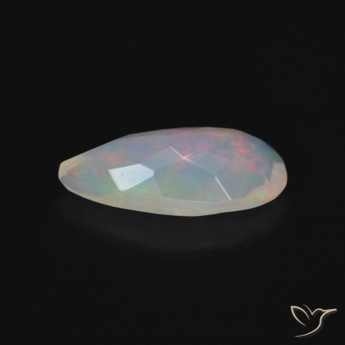0.76克拉天然蛋白石，梨形，透明