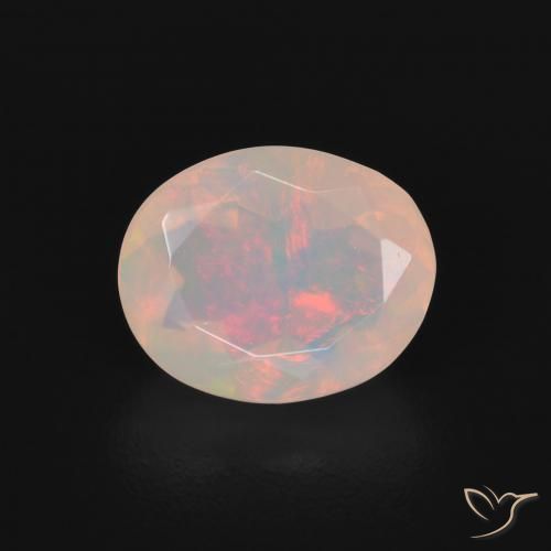 1.20ct 天然 彩色 蛋白石, 椭圆形, 透明