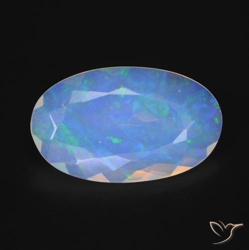5.88ct 天然 彩色 蛋白石, 椭圆形, 透明