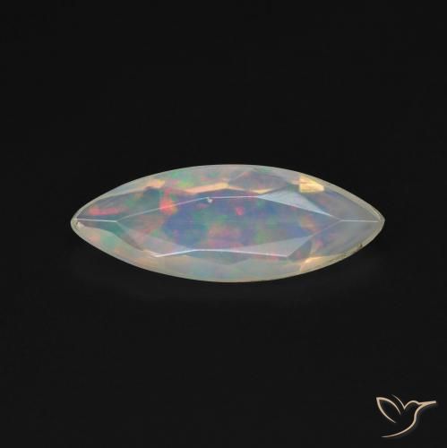 0.55ct 天然 彩色 蛋白石, 榄尖形, 透明
