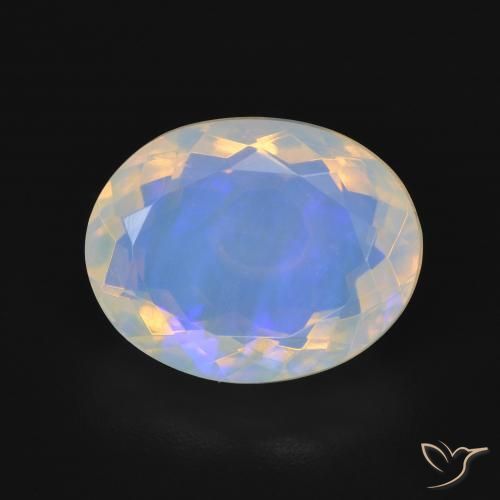 4.17ct 天然 彩色 蛋白石, 椭圆形, 透明