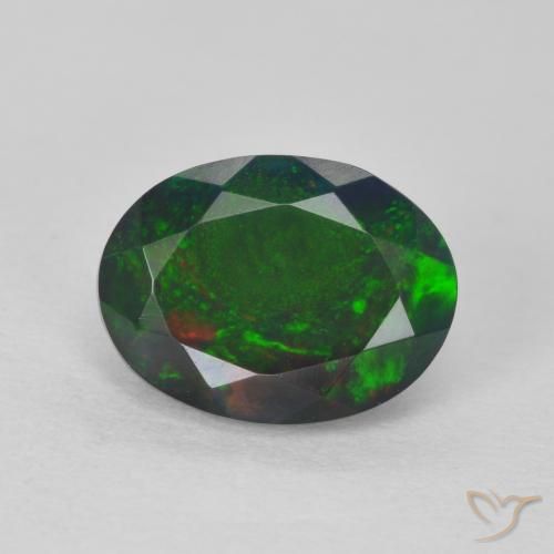 1.70ct 天然 彩色 蛋白石, 椭圆形, 半透明