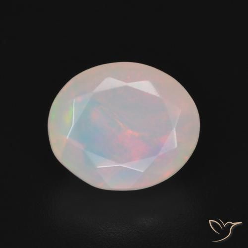 1.99ct 天然 彩色 蛋白石, 椭圆形, 半透明