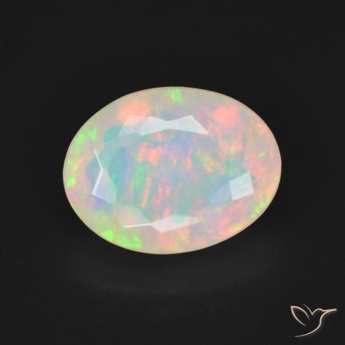 2.36ct 天然 彩色 蛋白石, 椭圆形, 半透明, Photo A