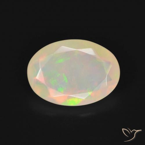 1.82ct 天然 彩色 蛋白石, 椭圆形, 半透明