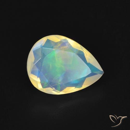 1.16ct 天然 彩色 蛋白石, 梨形, 透明, Photo A