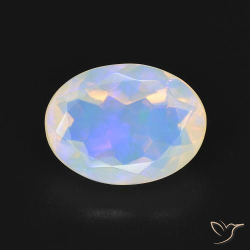 2.24ct 天然 蓝白色 蛋白石, 椭圆形, 透明