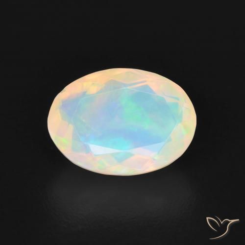 1.40ct 天然 蓝白色 蛋白石, 椭圆形, 透明
